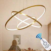 modern lampara 40 60 80 100cm rings led pendant lights hanglamp design luminaires led pendant lamps for living room bedroom