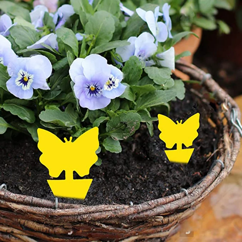 

10PCS Yellow Double-Sided Sticky Sticky Insect Board Waterproof Board Insect Trapping Board