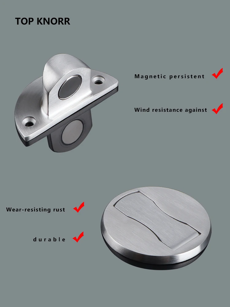 Магнитный дверной всасывающий Невидимый блок из нержавеющей стали 304 без