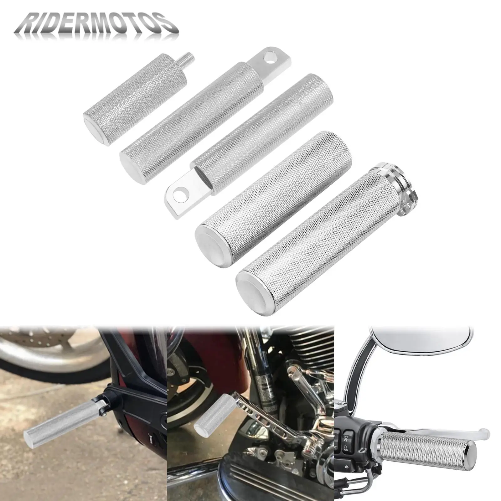 

Motorcycle CNC Handle Bar Grips+Footrest Foot Pegs+Shifter Nail For Harley Sportster XL883 Touring Dyna FXDF Breakout Softail