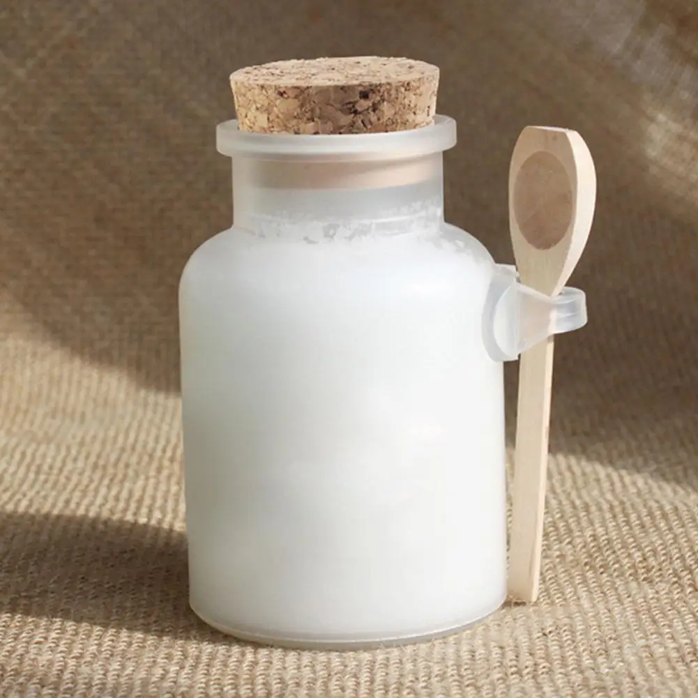 Яркий гламурный 100 мл скраб для ванны соль ABS бутылка с деревянной крышкой ложка