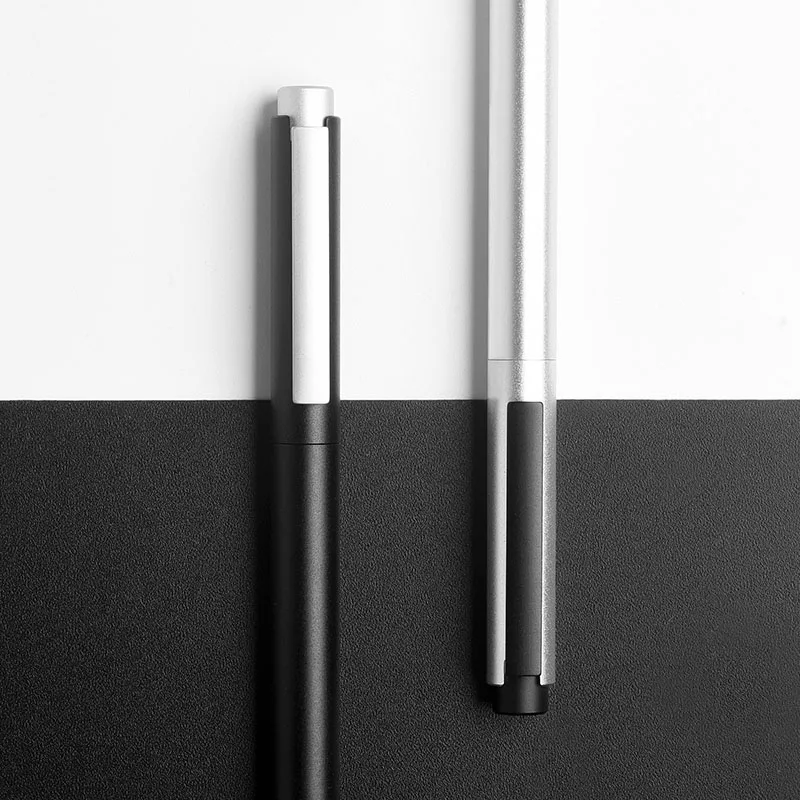 Kaco Fountain Pen Metal Germany If Award Exact Ruizhi F Tip 0.5MM Business Gift Rotating Black Silver Color Pen Metal Gift Box