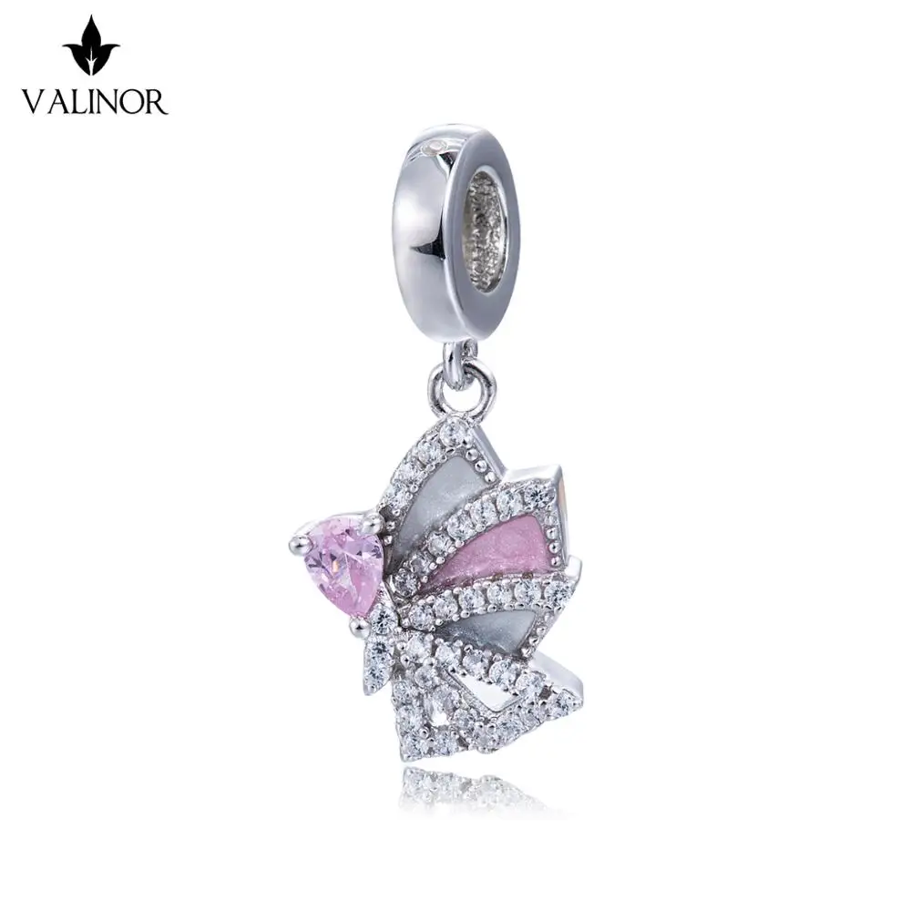 Бабочка танец Шарм бусины подходят оригинальный браслет ожерелье Аутентичные