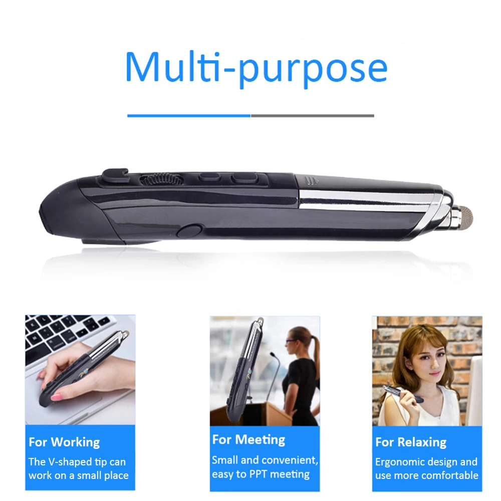 

2.4Ghz Wireless Optical Touch-pen Mouse 800/1200/1600DPI Wireless Mouse Pen with Web Browsing Laser-Presenter for PC Laptop