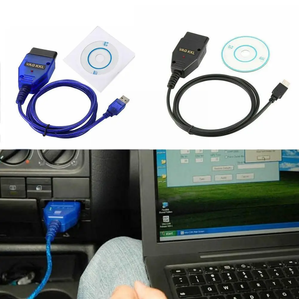 Сканер интерфейса Vag-com 409 1 Vag Com 409com Kkl Obd2 для сканера Vw Z8q6 | Автомобили и мотоциклы