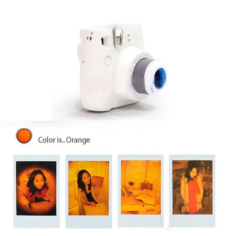 Для FujiFilm Instax Mini 7s 8+ 8 9 мгновенная камера 4 шт. красочные полуфильтр объектива несколько цветов выбор