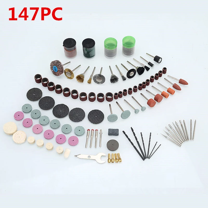 

142pcs Electric Grinder Rotary Tool Accessory Bit Set For Dremel Grinding Sanding Polishing Disc Wheel Tip Cutter Drill Disc