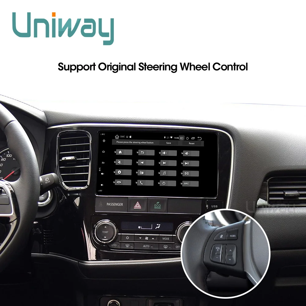 Uniway PX30 DSP 2G+ 32G android 9,0 автомобильный dvd для Mitsubishi outlander lancer 2010 2012 2013 автомобильный Радио gps навигация