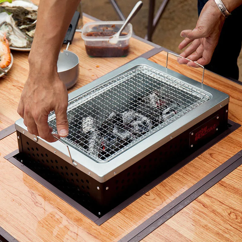 

Japanese outdoor grill portable folding charcoal grill home desktop grill strong durable stainless steel