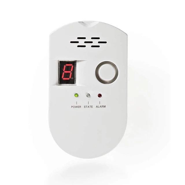 

Gas Alarm Detector, LPG/Natural Gas/Coal Gas Sensor Plug-in Gas Leakage with Sound Warning