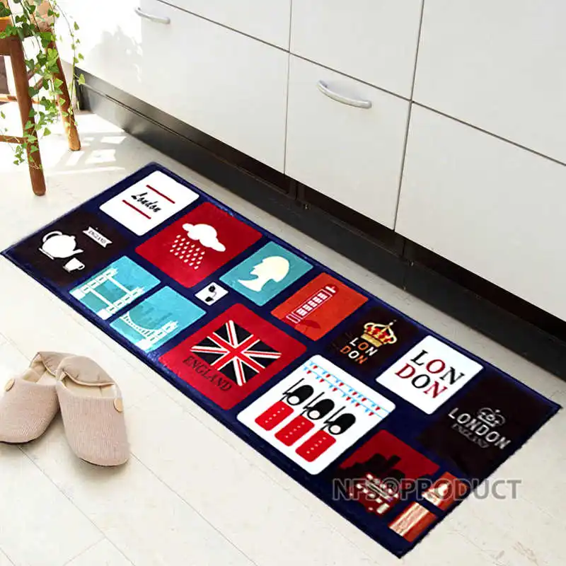 

Flannel Fabric Floor Mat Bathroom Carpet Soft Warm Elastic 45x115cm Anti-Slip Home Decorative Door Mat Entrance Doormat