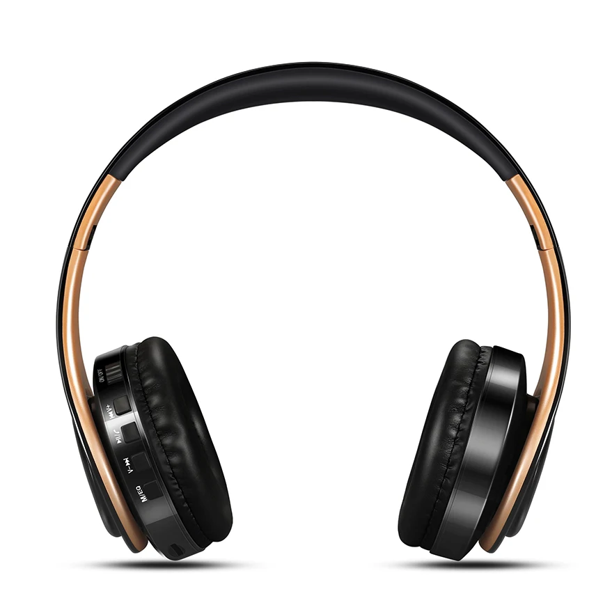 Новое поступление! Сияющие золотые наушники Bluetooth Беспроводные стереонаушники с