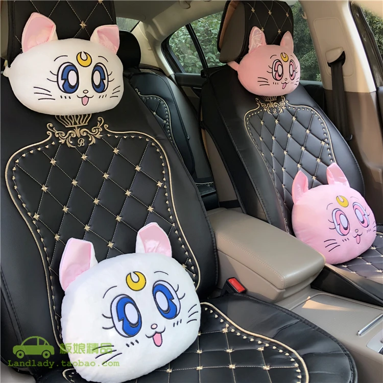 Плюшевые автомобильные подушки с котенком подголовник для автомобиля подушка