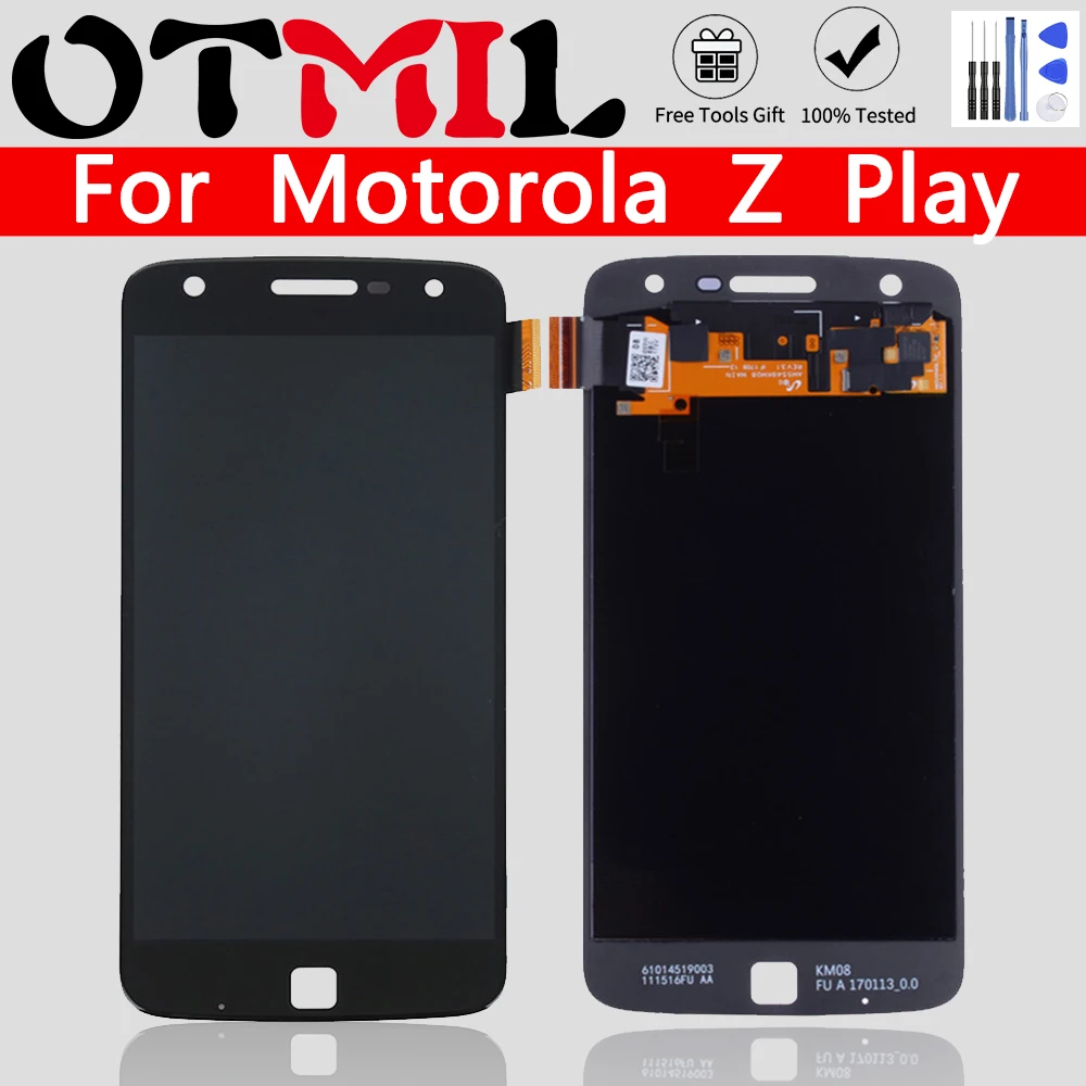 5 &quotоригинальный AMOLED для Motorola Moto Z Play ЖК дисплей сенсорный экран дигитайзер Рамка