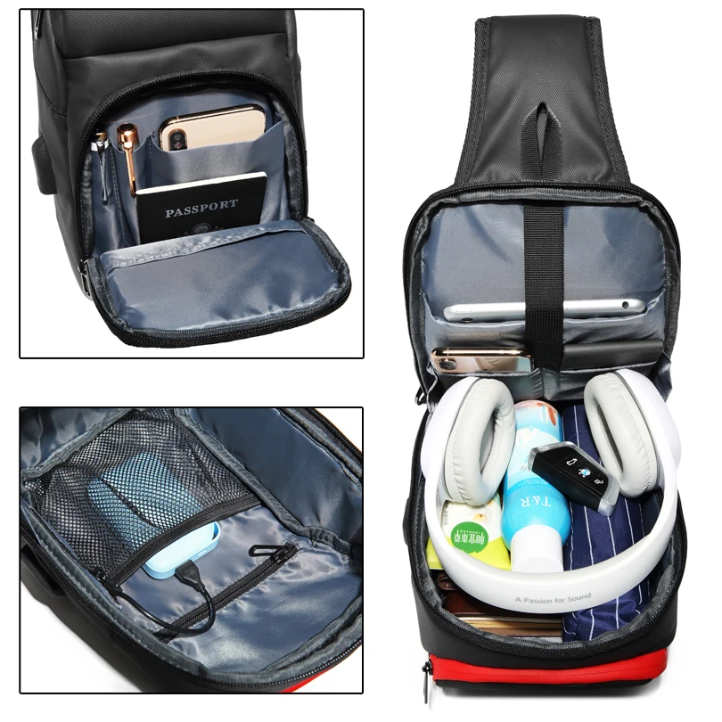 Повседневная мужская сумка через плечо корейская модная нагрудная | Багаж и