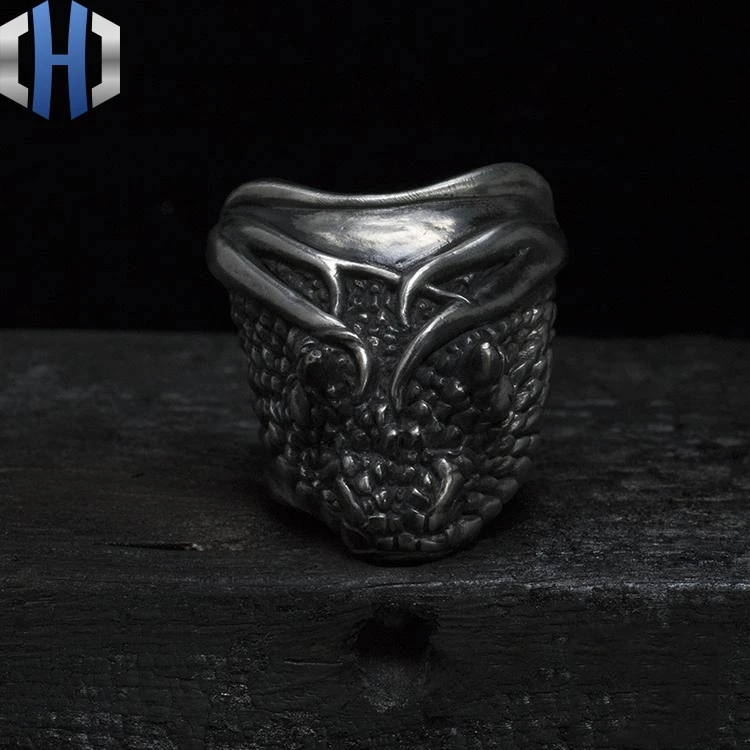 Оригинальные работы пустыня рогатая гадюка ручной Серебро 925 Серебряное кольцо