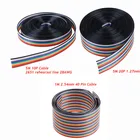 15 м 2,54 мм 1,27 мм 40P 20P 10P кабель, радужная плоская линия, поддержка проводов, спаянный кабель, соединительный провод для линии соединения