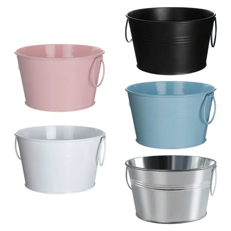 Tinplate Buckets Pails Candy Boxes Plant Flower Pots Wedding Supply Home Decoration Craft Desktop Storage Organizer | Дом и сад