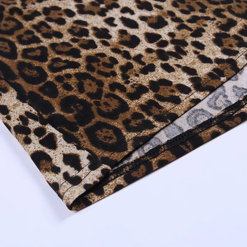 Hugcitar leopard print long sleeve hooded trench coats autumn winter women streetwear windbreak outfits