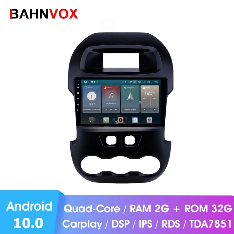 Автомобильный dvd-плеер 9 &quot2 din android 10 0 с gps для ford ranger 2011 2014 автомобильное радио