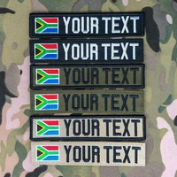 custom name tape south africa flag embroidery patch hook and loop multicam green acu black au fg tan emr aor