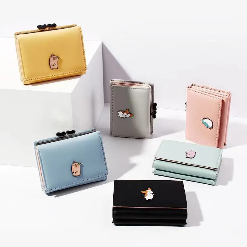 

2019 women's wallet small cute wallet women's short leather women's wallet zipper wallet Portefeuille women's wallet clutch