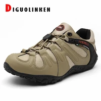 2020 new leather sneakers men outdoor hiking shoes sport military boots trekking shoes non slip climbing shoes comfortable 46