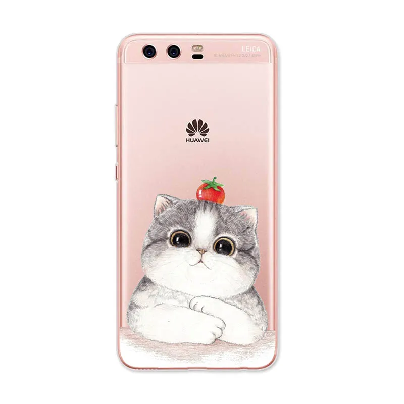 Чехол-накладка для Huawei P8 P9 Lite 2017 P10 P20 P30 Pro P40 E cat | Мобильные телефоны и аксессуары