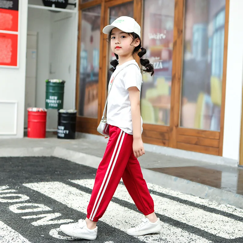 

2021 Summer Pants Girls Boys Children Mosquitoes Long Pants Sports Clothing Teenage Spring Casual Bottoms Autumn Leggings Kids