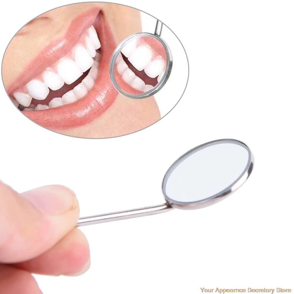 

1cs Top Grade Stainless Steel Dental Mirror Mouth Tooth Oral Care Dental Glimpse Mouth Inspect Instrument