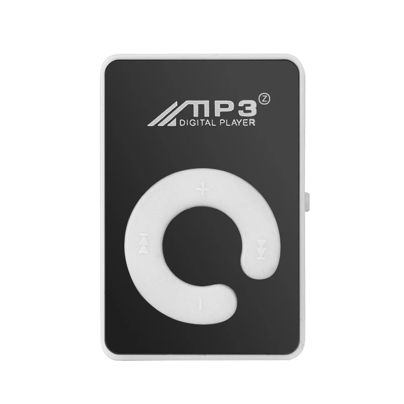 Белый Зеркало C Ключ без экрана карты мини портативный MP3-плеер HiFi Музыка Поддержка tf-карт с usb-кабелем и наушником Bluetooth - Цвет: Белый