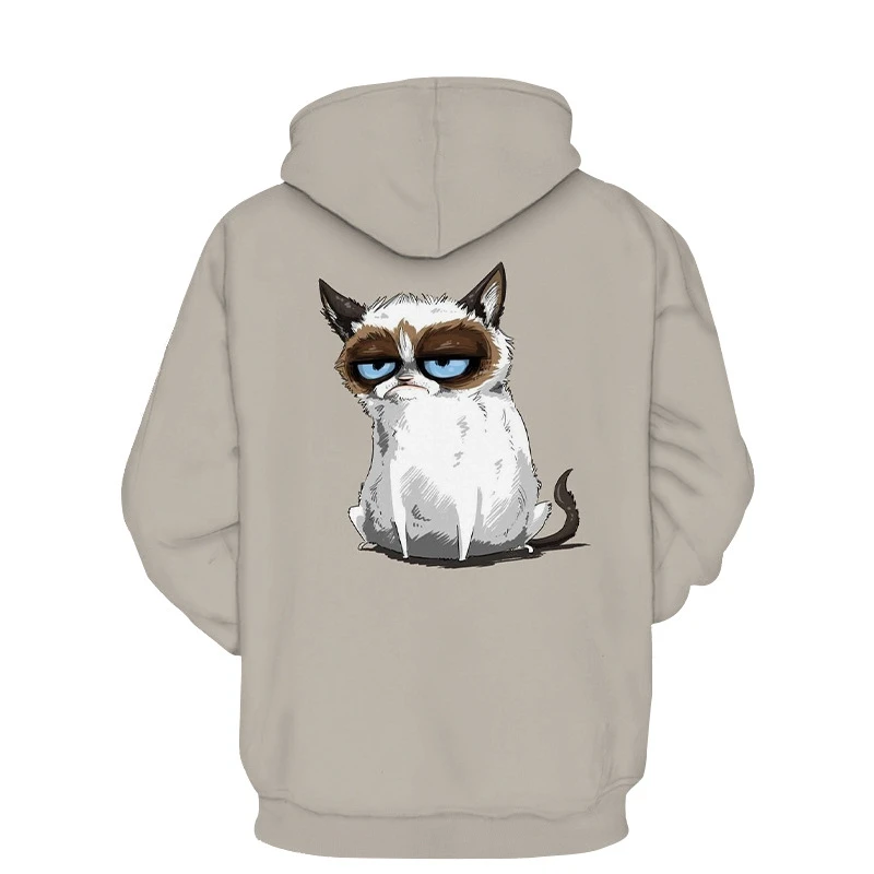

2021 Spring Autumn New Men's Women's Hoodies Long Sleeve 3d Printing Cute Cat Sweatshirt Pullover Men's Women's Fashion hot Tops