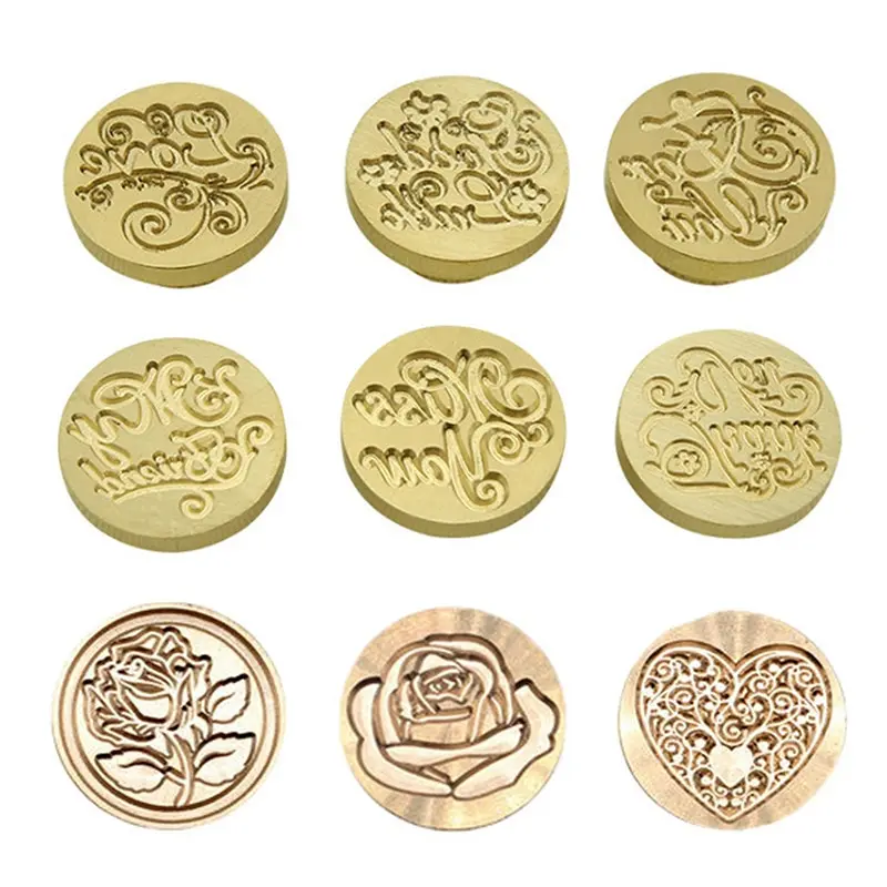 Набор для восковой печати деревянная медная головка штемпеля шт. 26 букв свадьбы |