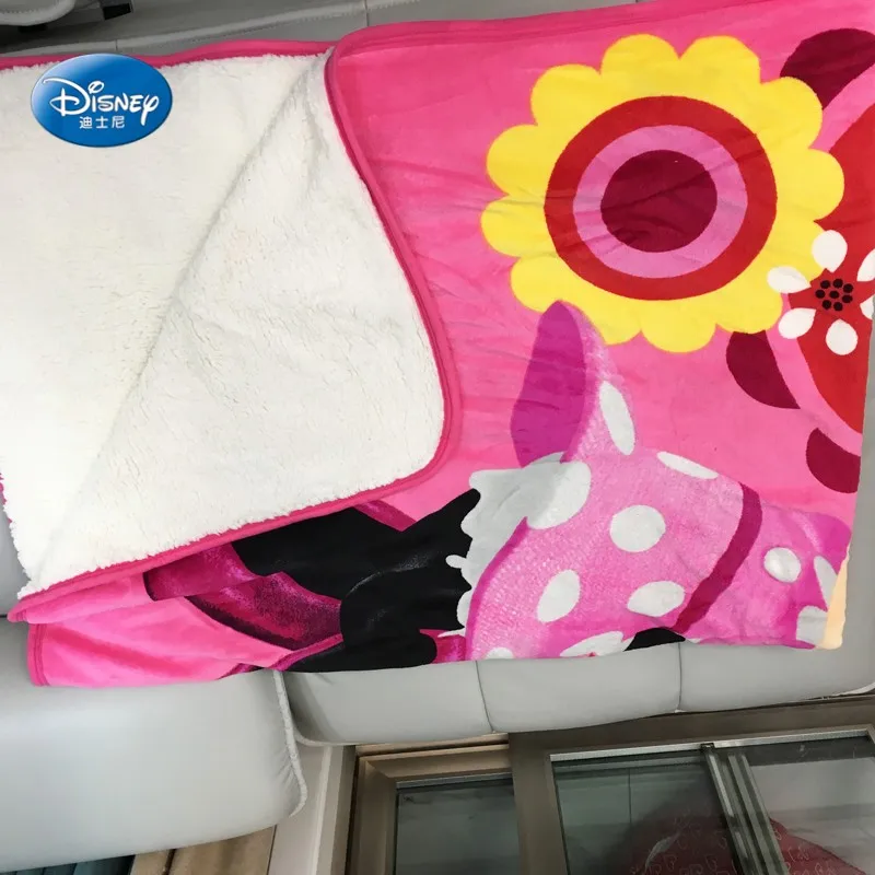 Disney Двухслойное теплое одеяло с Микки и Минни Маус шерпа для девочек детское