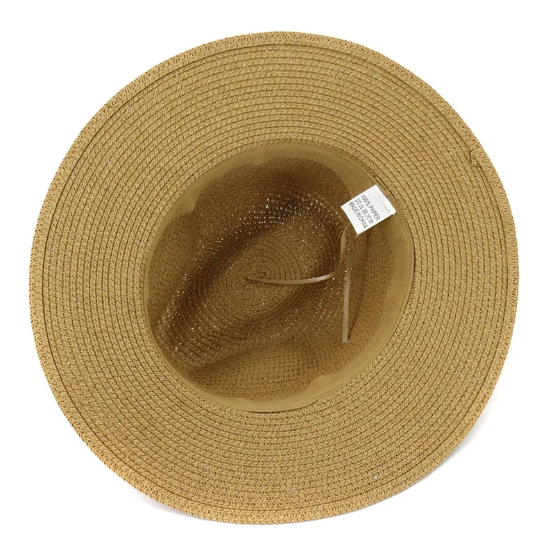 

straw hats women men casual ribbon band summer spring sun hats outdoor beach travel sun protective khaki black white women hats