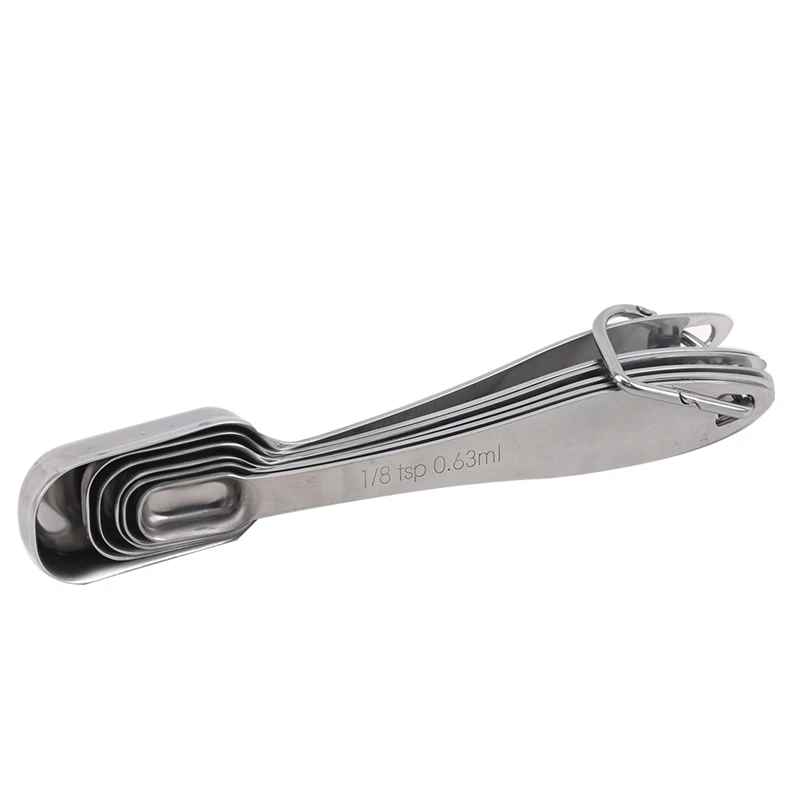 

Stainless Steel Measuring Spoon Kitchen Cooking Spoon 6-Piece Pepper Powder Chili Powder Measuring Spoon Kitchen Tool