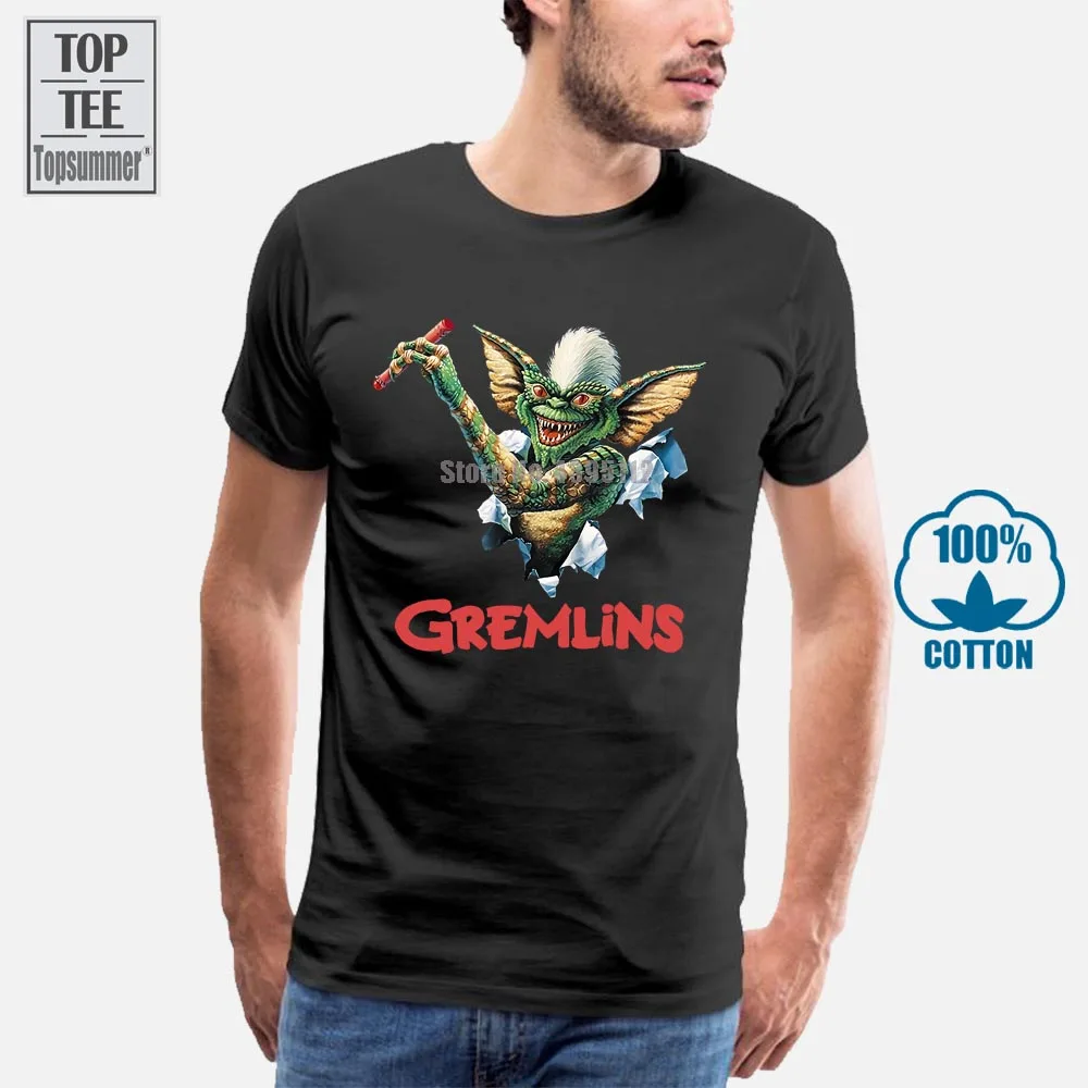 Футболка Gremlins Gizmo для девочек футболки в стиле хип хоп большого размера короткая