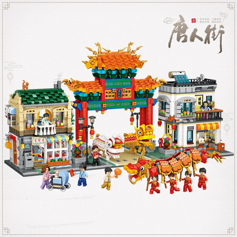 Новинка LOZ min chinatown 1030 Китайская традиционная культура строительные блоки Дракон