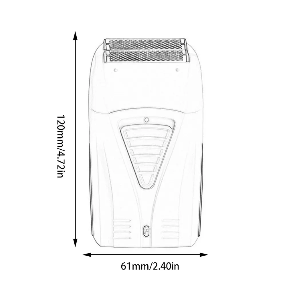 

Shaving Head Gradient Push White Razor Bid Farewell Shaving Reciprocating Portable Electric Men's Razor Double Net