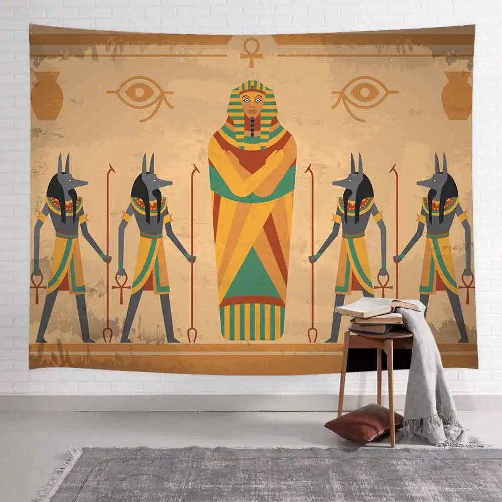 

Egyptian Tapestry Ancient Egypt Mythology Psychedelic Mural Hanging Tapestries for Living Room Bedroom Dorm Home Decor