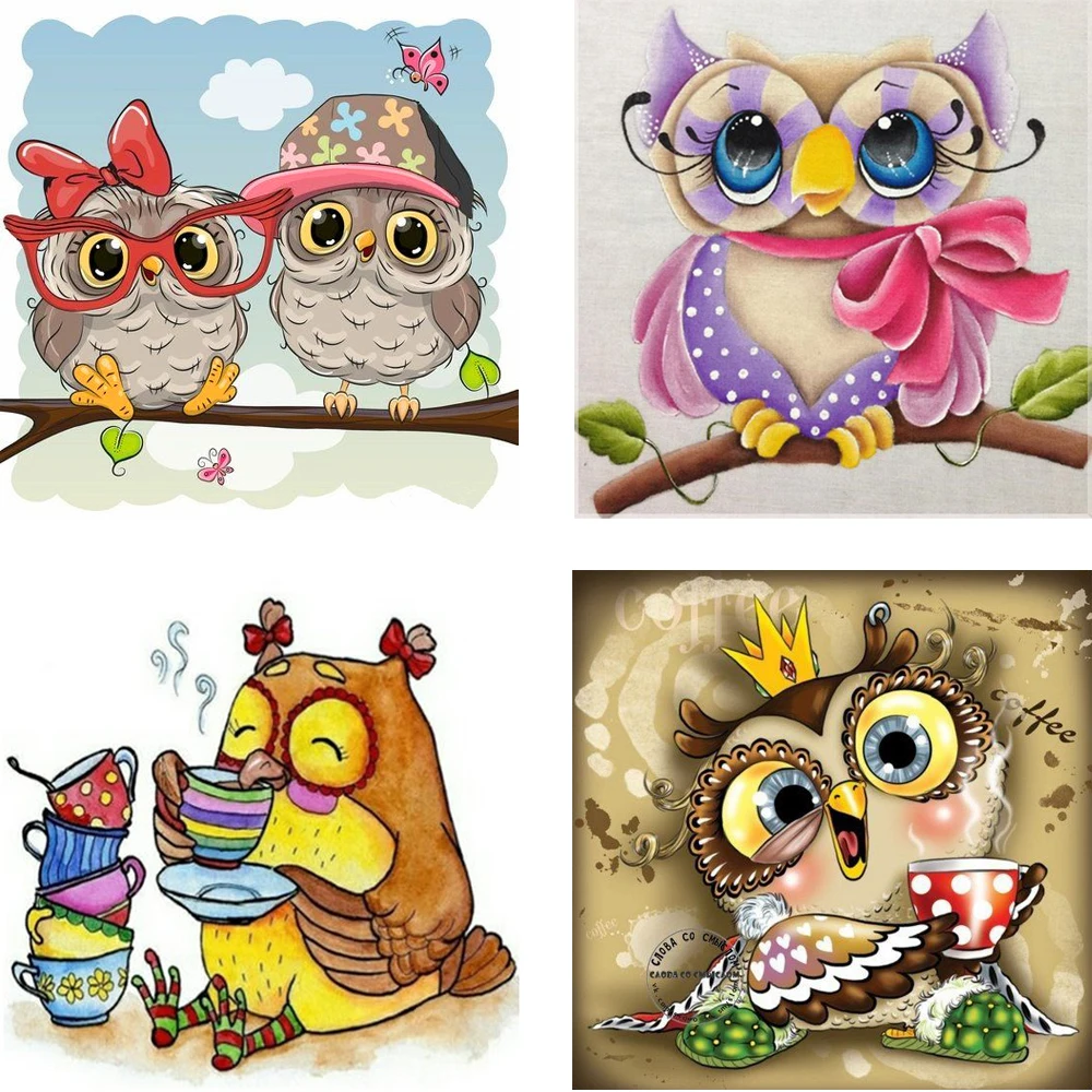 

DPF алмазов картина сова вышивка стразами вышивка крестиком ремесла Алмазная мозаика комплект квадратных/круглые стразы домашний декор