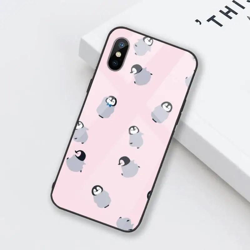 

Dog Cat Bear Swan Phone Case Tempered glass For iphone 6 6S 7 8 plus X XS XR 11 12 mini PRO MAX