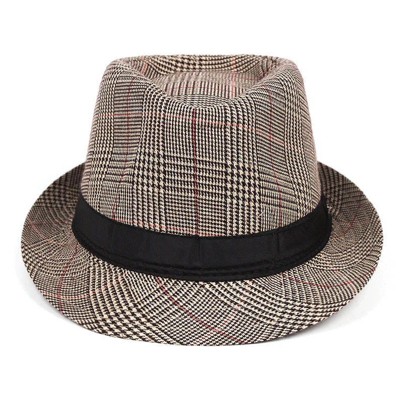 

New Fashion Men's Hat Gentleman Top Hat Jazz Hat British Style Wide-brimmed Hat Round Ladies Flat-top Soft Hat