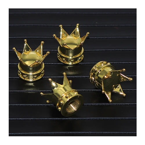 Gold Wooeight 4 шт. мотоциклетные велосипеды автомобиль Золотая Корона шина для колеса клапан Стебли воздуха Защитная крышка от пыли для Honda Harley Yamaha грузовик - Цвет: Gold