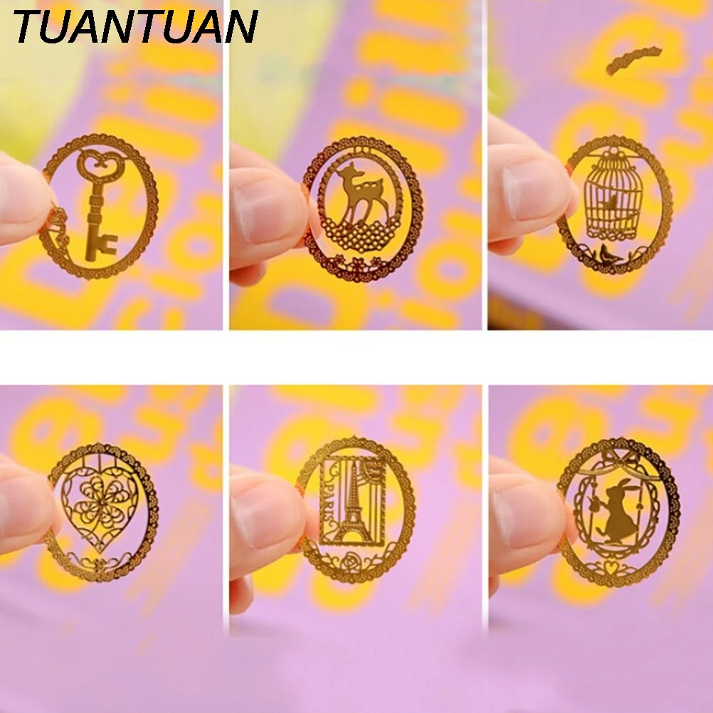 Креативные продукты канцелярские металлические золотистые закладки Мода клетка