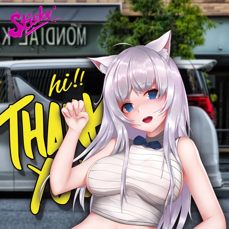 

STICKY Sexy Bunny Girls Ho Car Stickers For Window Kawaii Vinyl Auto Cartoon For Auto Motocross Racing Laptop Helmet Trunk Wall