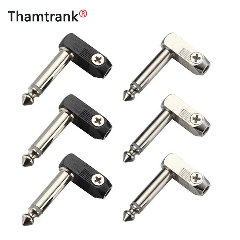 100 шт. паяльный 6 35 Штекерный моно прямоугольный Кабельный разъем гитарный эффект