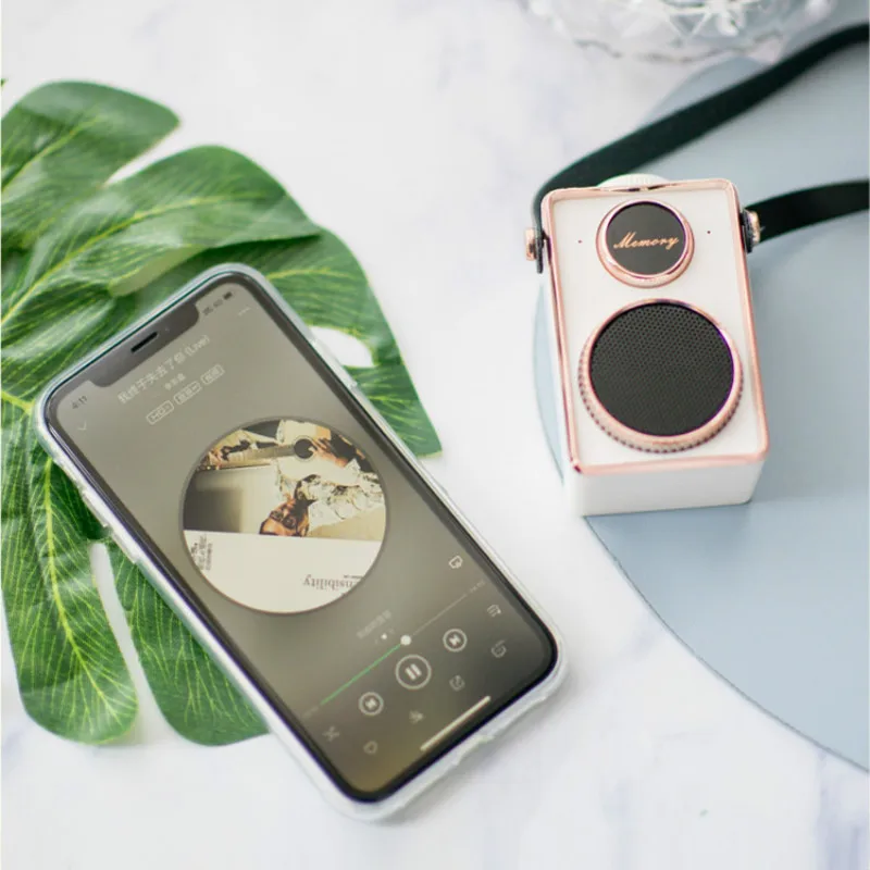 Creative Retro Bluetooth Speaker Portable Mini Lanyard Music Player Stereo with Sound Support Call Function|Портативные колонки| |