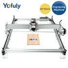 Лазерный гравировальный станок, 7 Вт10 Вт, 40 х50 см, Настольный фрезерный станок по деревурезакпринтерлазерный станок с ЧПУ, рабочая зона 40 см x 50 см