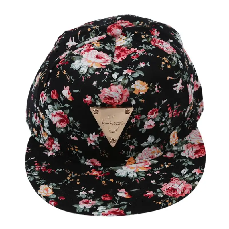 

Flowers Snapback Hat, Hip-Hop Flat Shields Baseball Cap Adjustable Size